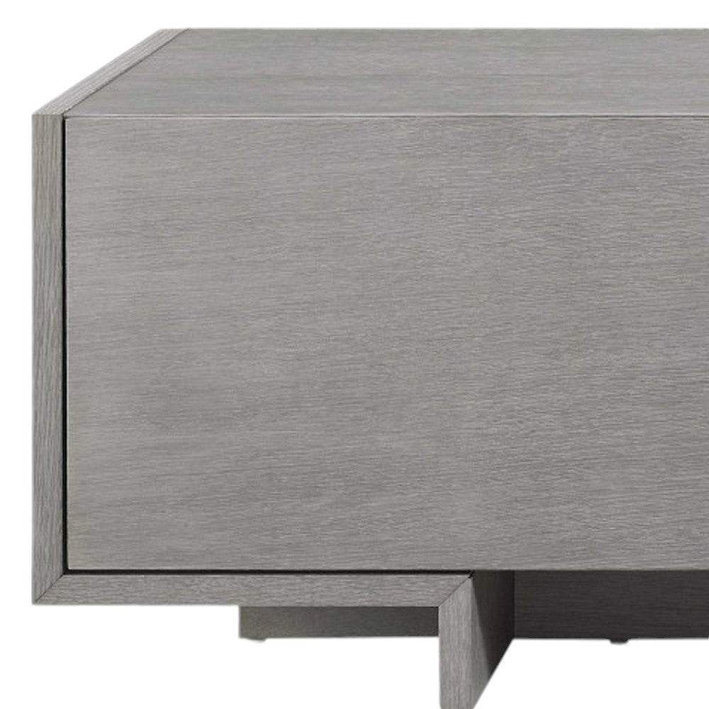 73" Gray Open Shelving TV Stand - Loft&Timber