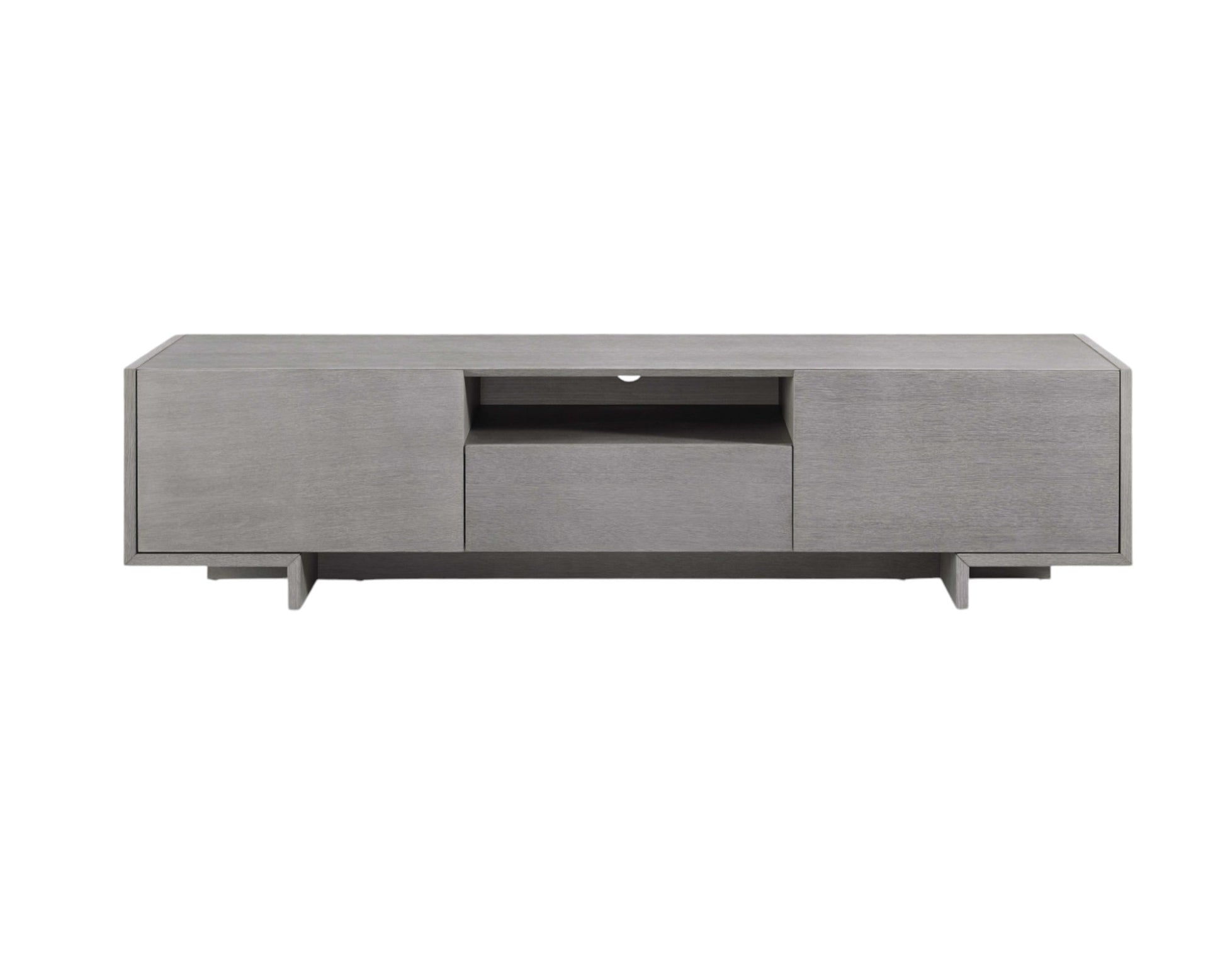 73" Gray Open Shelving TV Stand - Loft&Timber