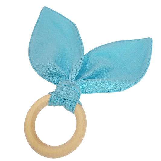 Maison Charlo | Easter Set of 4 Blue Turquoise Bunny Ears Napkin Rings | Dining Table Decor - Loft&Timber
