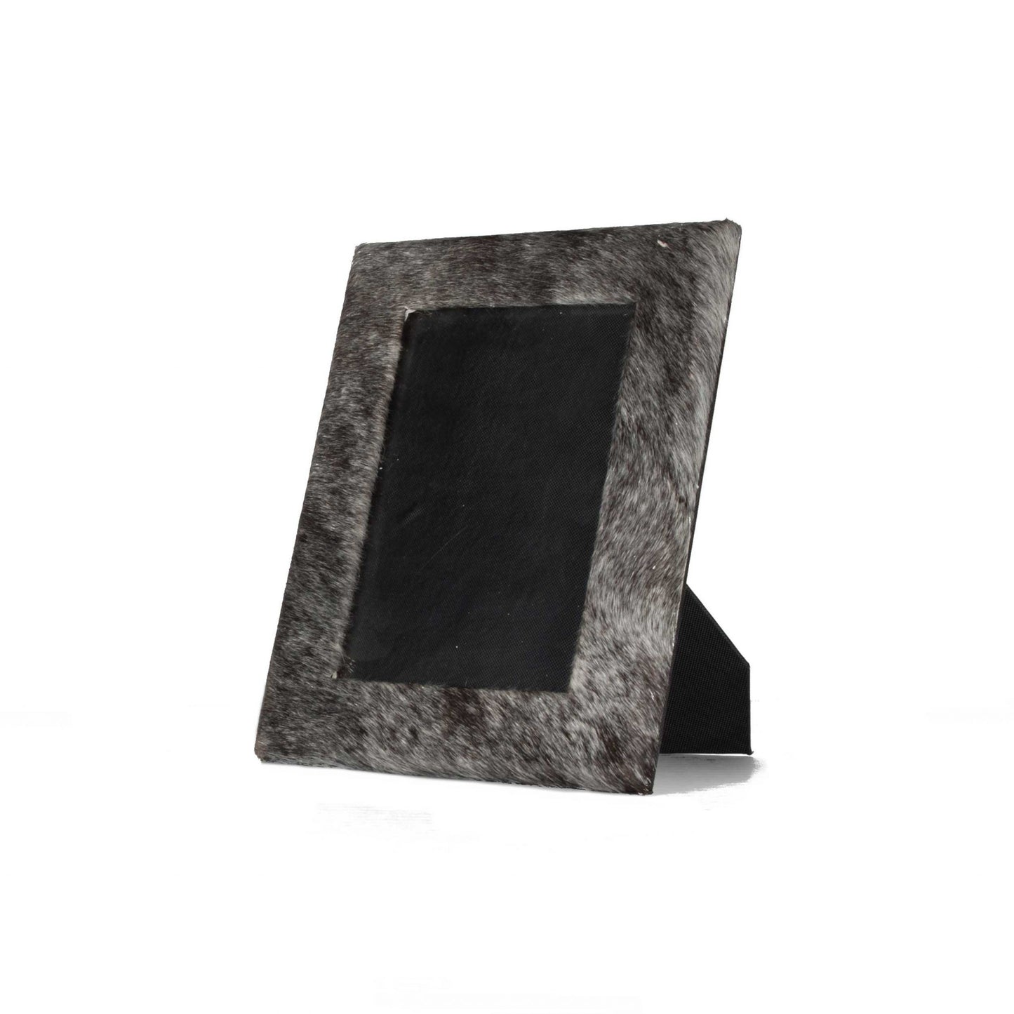 4" x 6" Gray Cowhide Tabletop Picture Frame with Mat - Loft&Timber