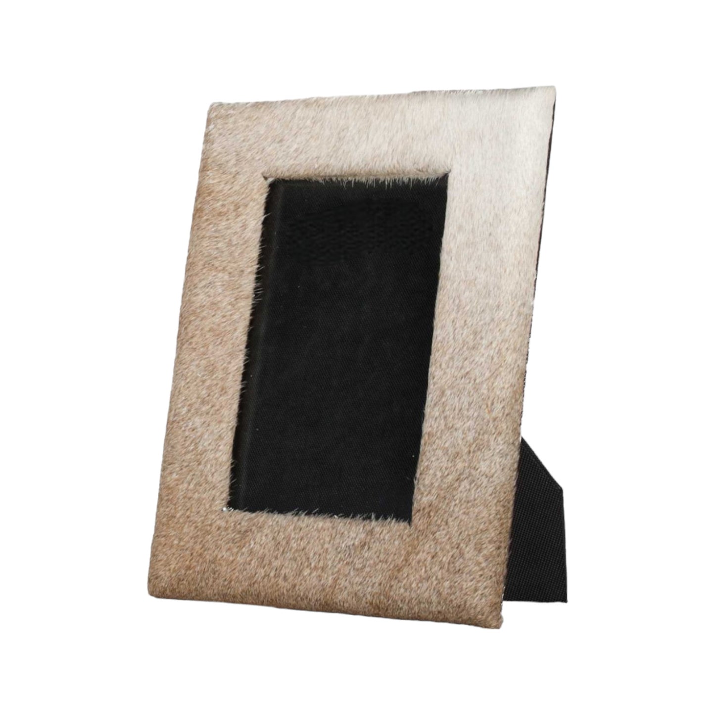 4" x 6" Natural Cowhide Tabletop Picture Frame with Mat - Loft&Timber