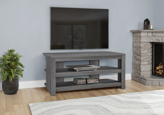 42" Ash Gray Open Shelving TV Stand-6