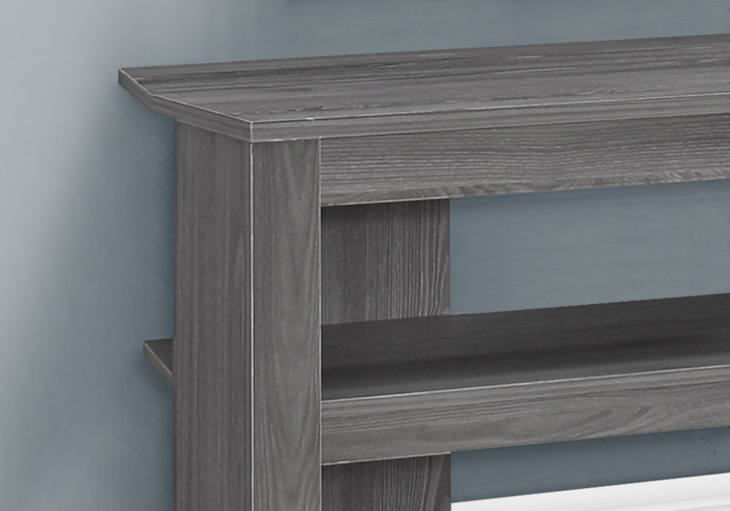 42" Ash Gray Open Shelving TV Stand-8