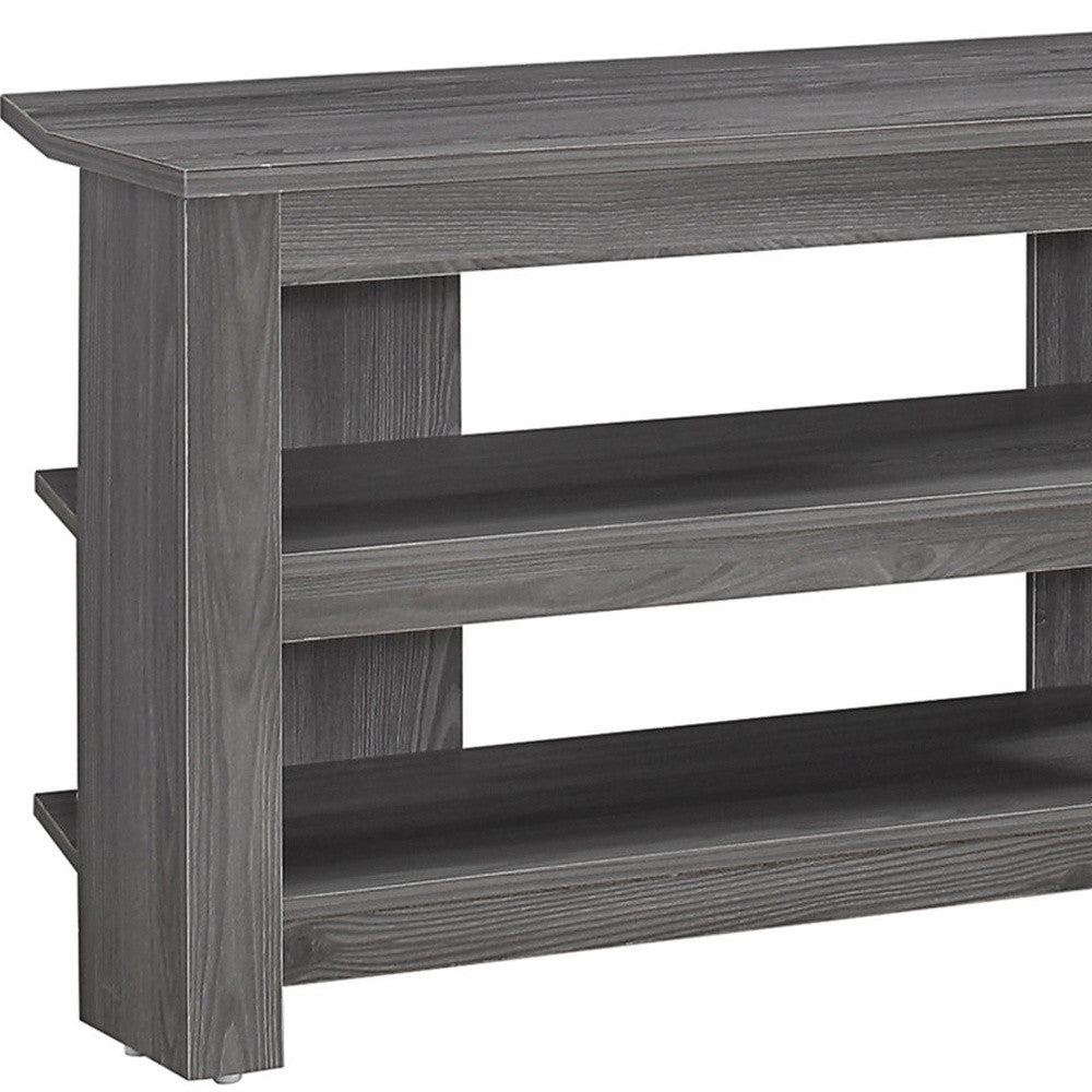 42" Ash Gray Open Shelving TV Stand-2