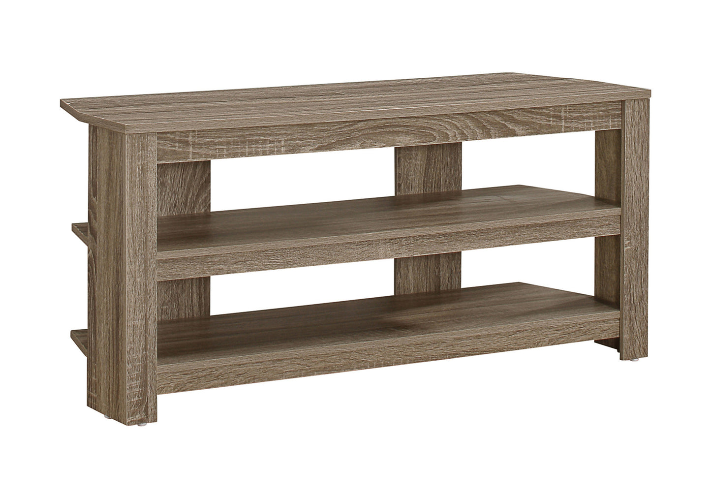 42" Brown Open Shelving TV Stand-3