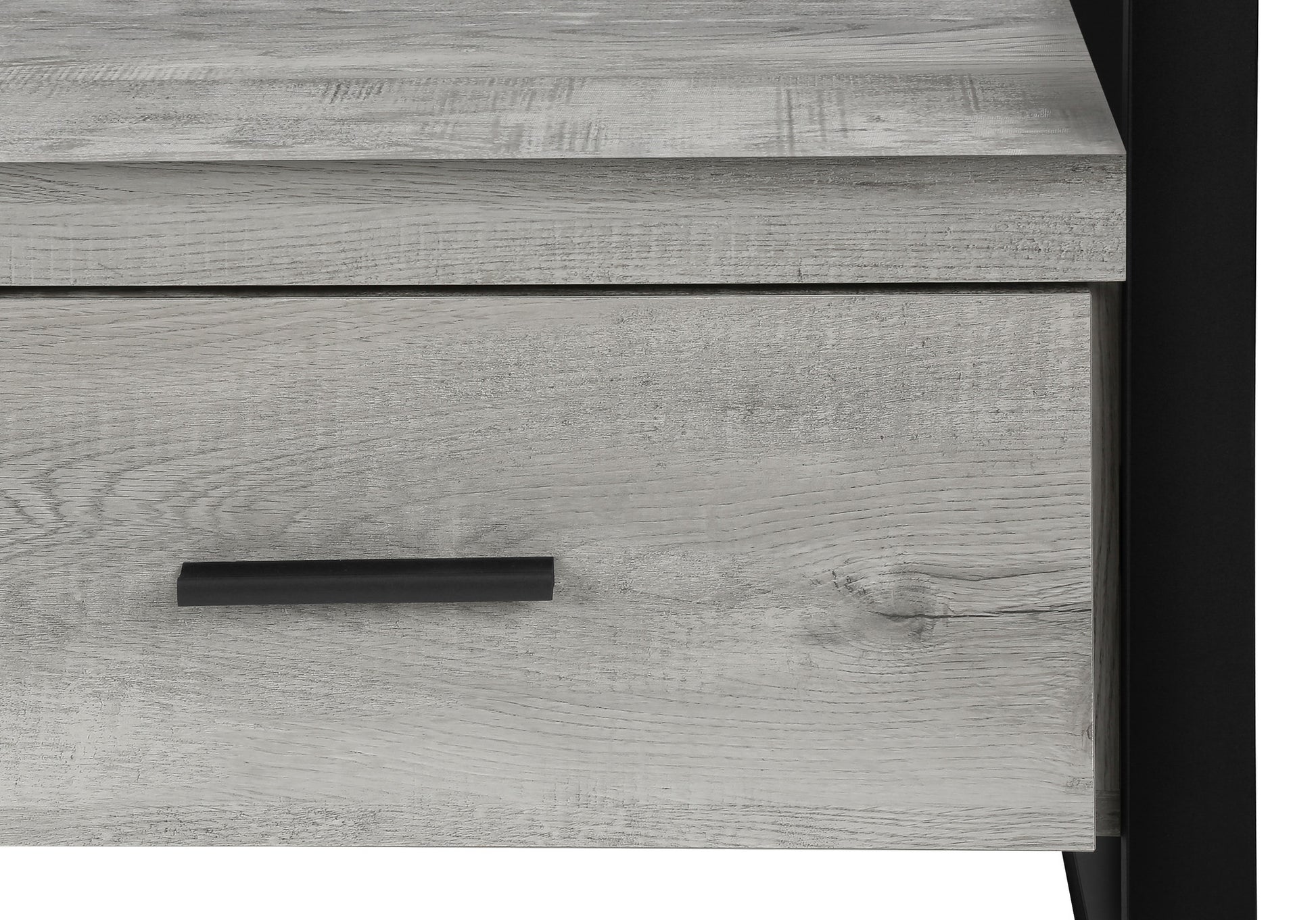 59" Black and Gray Cabinet Enclosed Storage TV Stand-7