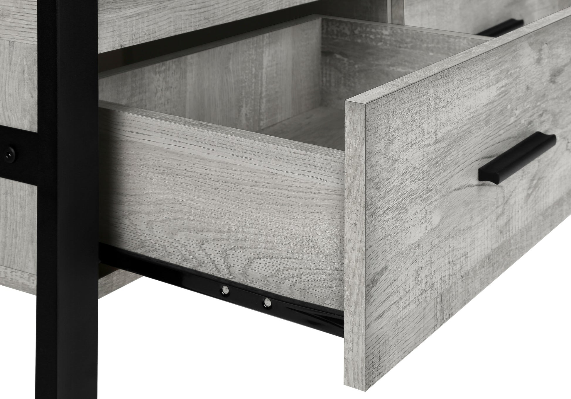 59" Black and Gray Cabinet Enclosed Storage TV Stand-8