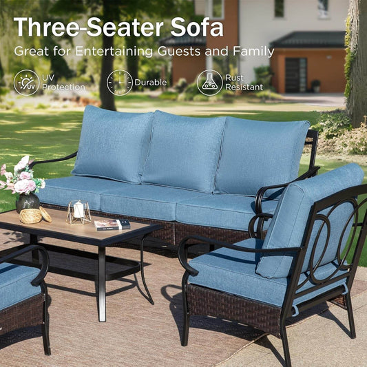 Stylish Outdoor Patio Furniture Set with Thick Cushions - Loft&Timber