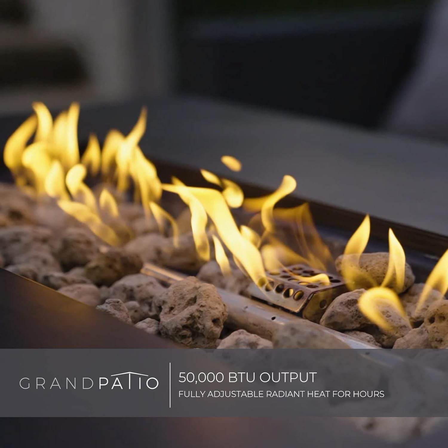 Modular Wicker Outdoor Furniture Set with Fire Pit - Loft&Timber