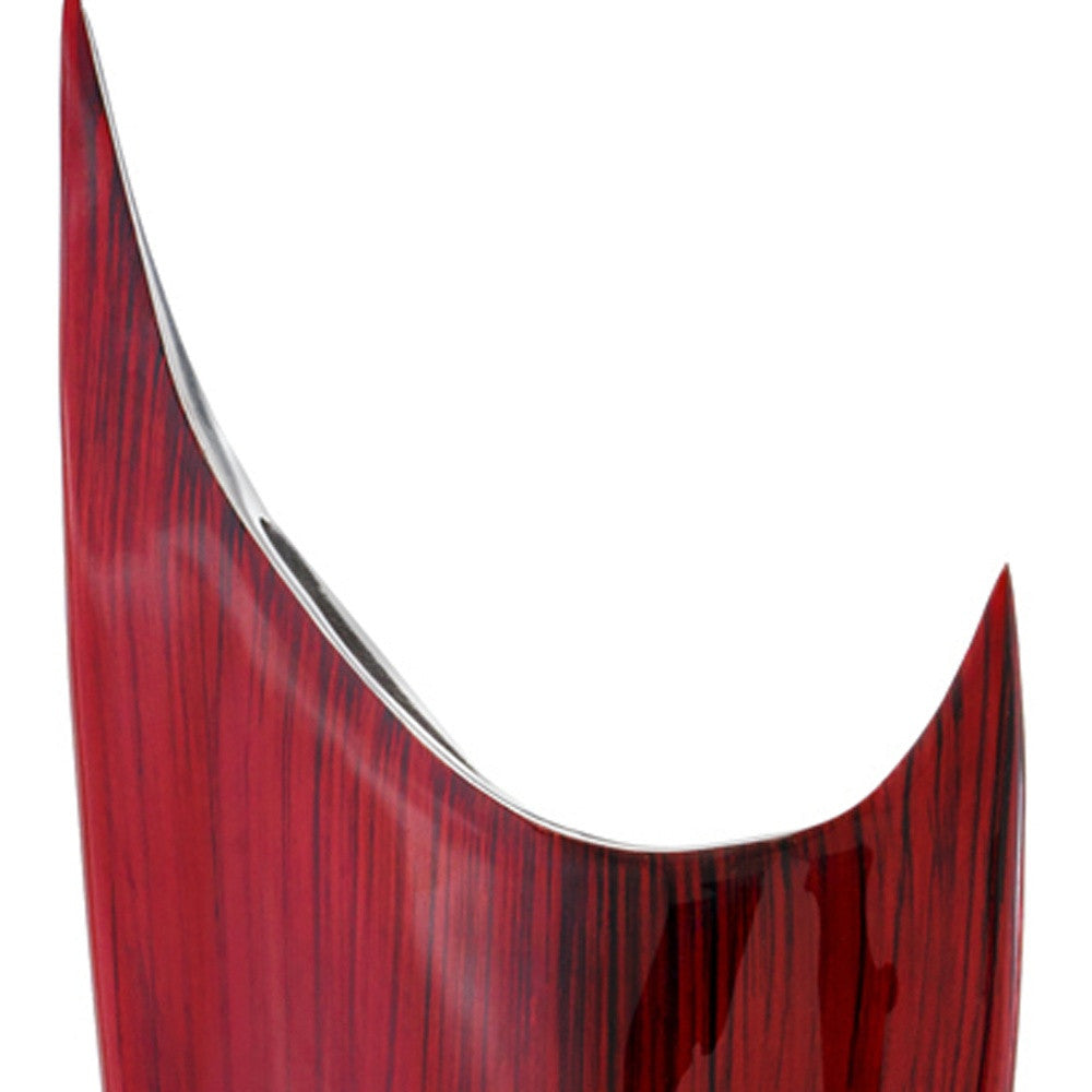 18" Red Aluminum Pointy Table Vase - Loft&Timber