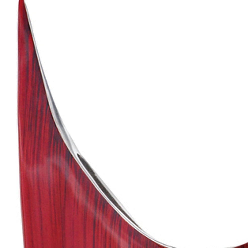 18" Red Aluminum Pointy Table Vase - Loft&Timber
