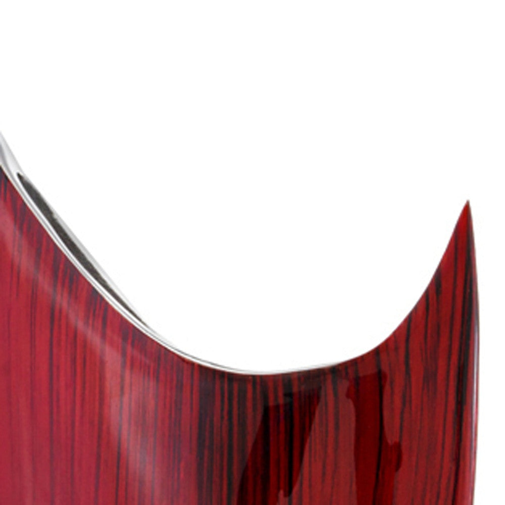 18" Red Aluminum Pointy Table Vase - Loft&Timber