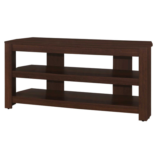 42" Dark Brown Open Shelving TV Stand-0