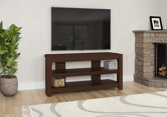 42" Dark Brown Open Shelving TV Stand-4