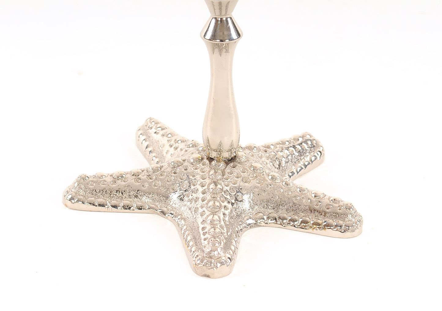 5" Silver Brass Starfish Tabletop Candle Holder - Loft&Timber