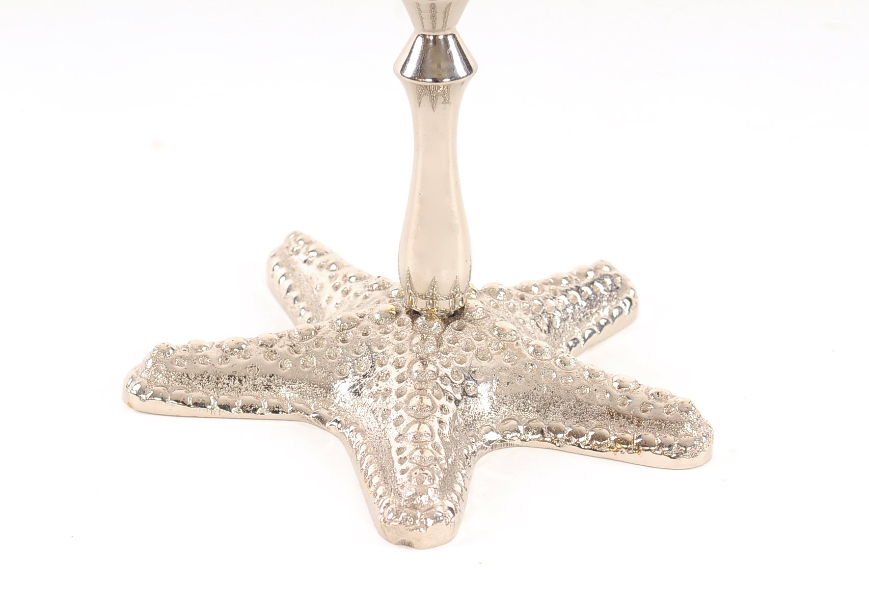 5" Silver Brass Starfish Tabletop Candle Holder - Loft&Timber