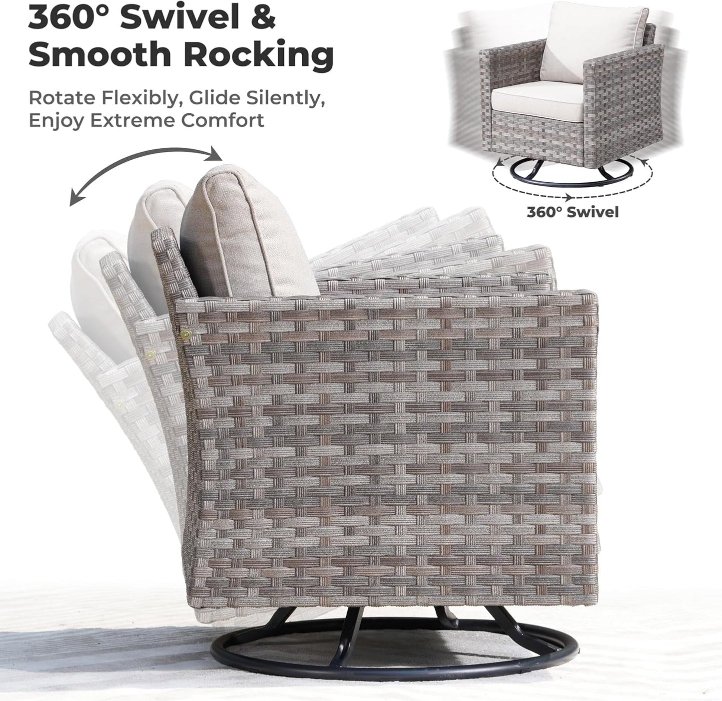 Modern Modular Outdoor Wicker Sectional Sofa Set-4