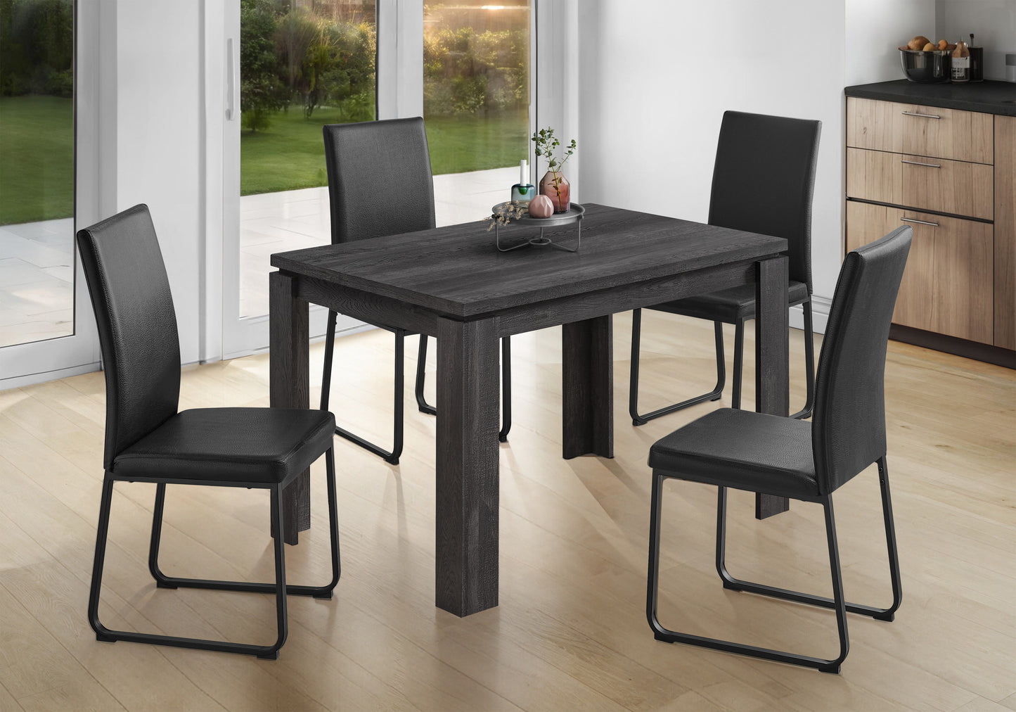 47" Black Dining Table - Loft&Timber