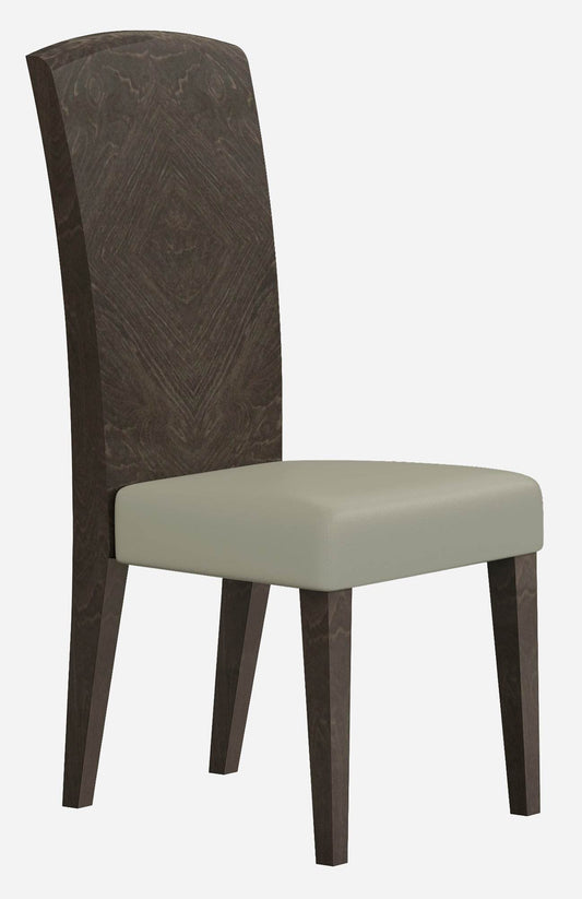 Set of Two Gray And Espresso Upholstered Dining Side Chairs - Loft&Timber