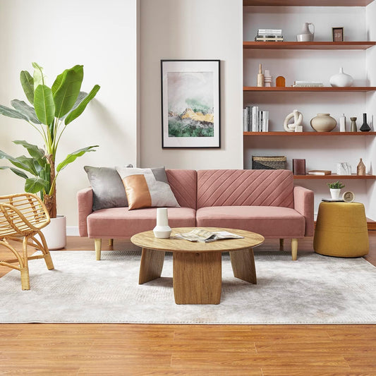 Chloe Futon Sofa Bed with Tapered Legs-1