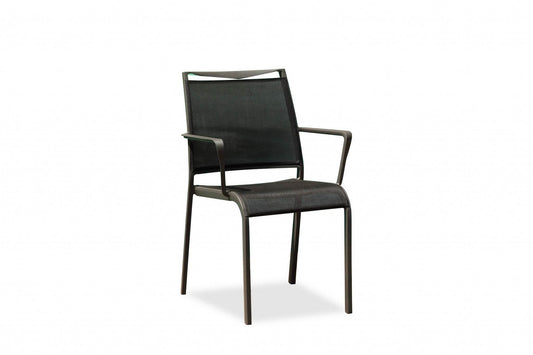 Set of Four Gray Dining Arm Chairs - Loft&Timber