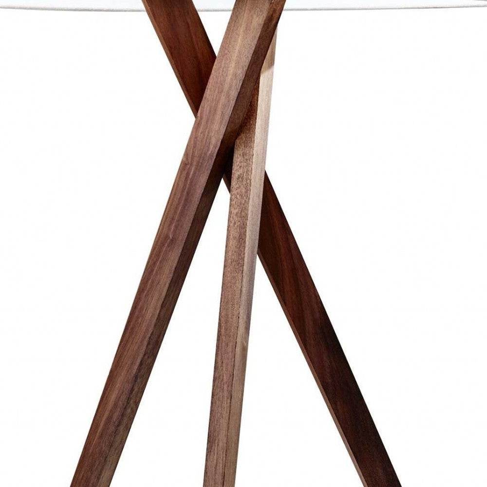 Tripod Leg Walnut Wood Table Lamp - Loft&Timber