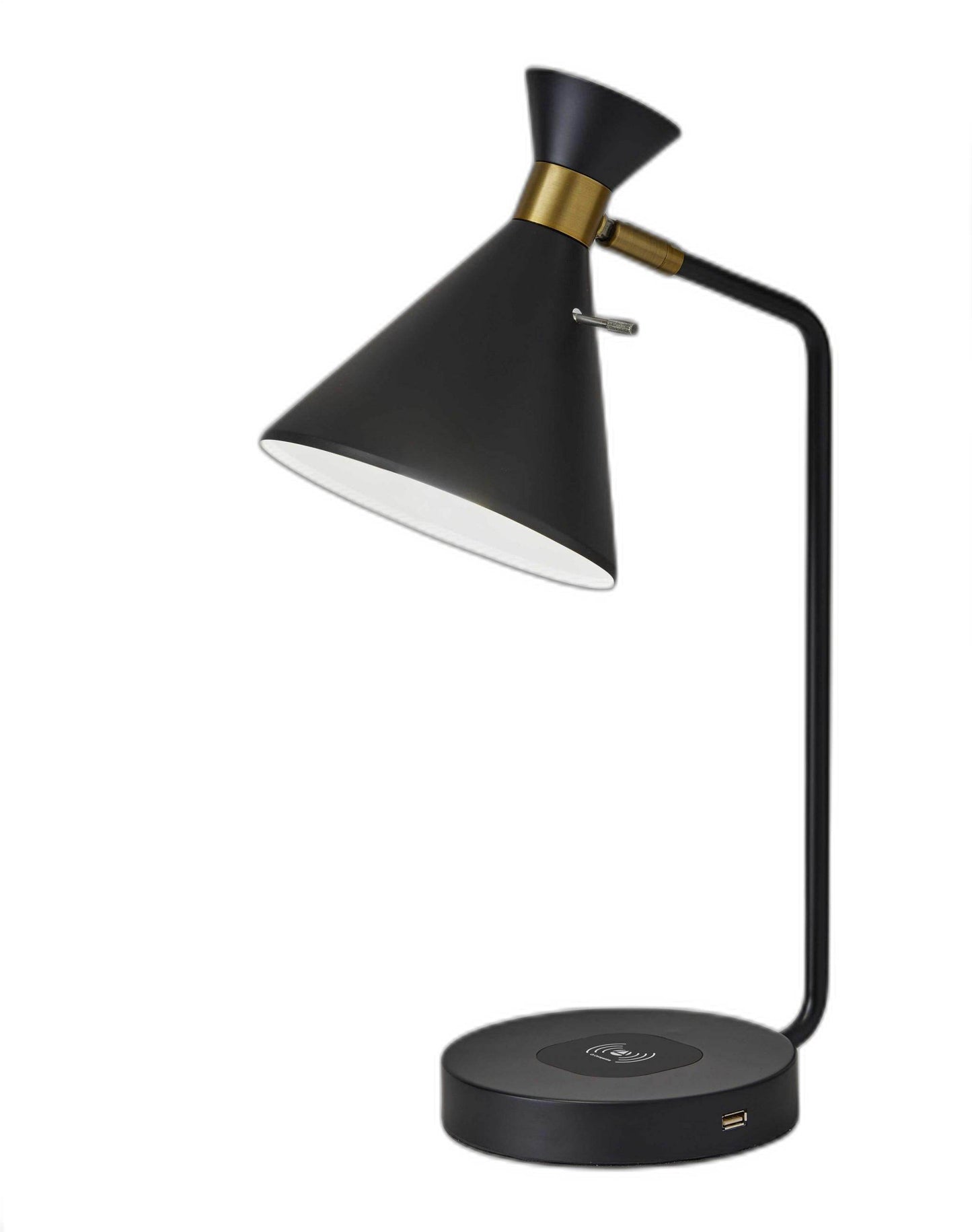 Asymmetrical Diabolo Black Metal Desk Lamp - Loft&Timber