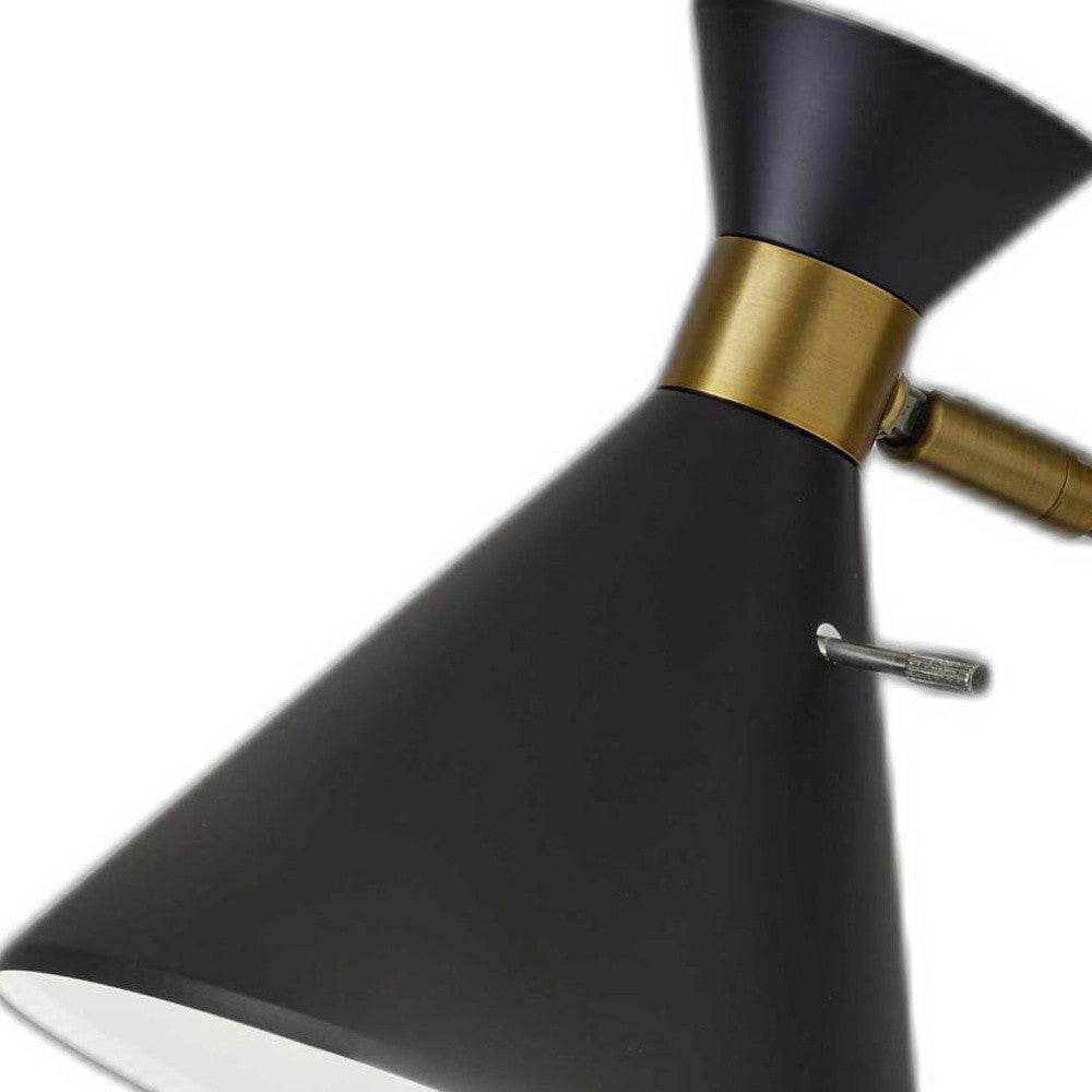 Asymmetrical Diabolo Black Metal Desk Lamp - Loft&Timber
