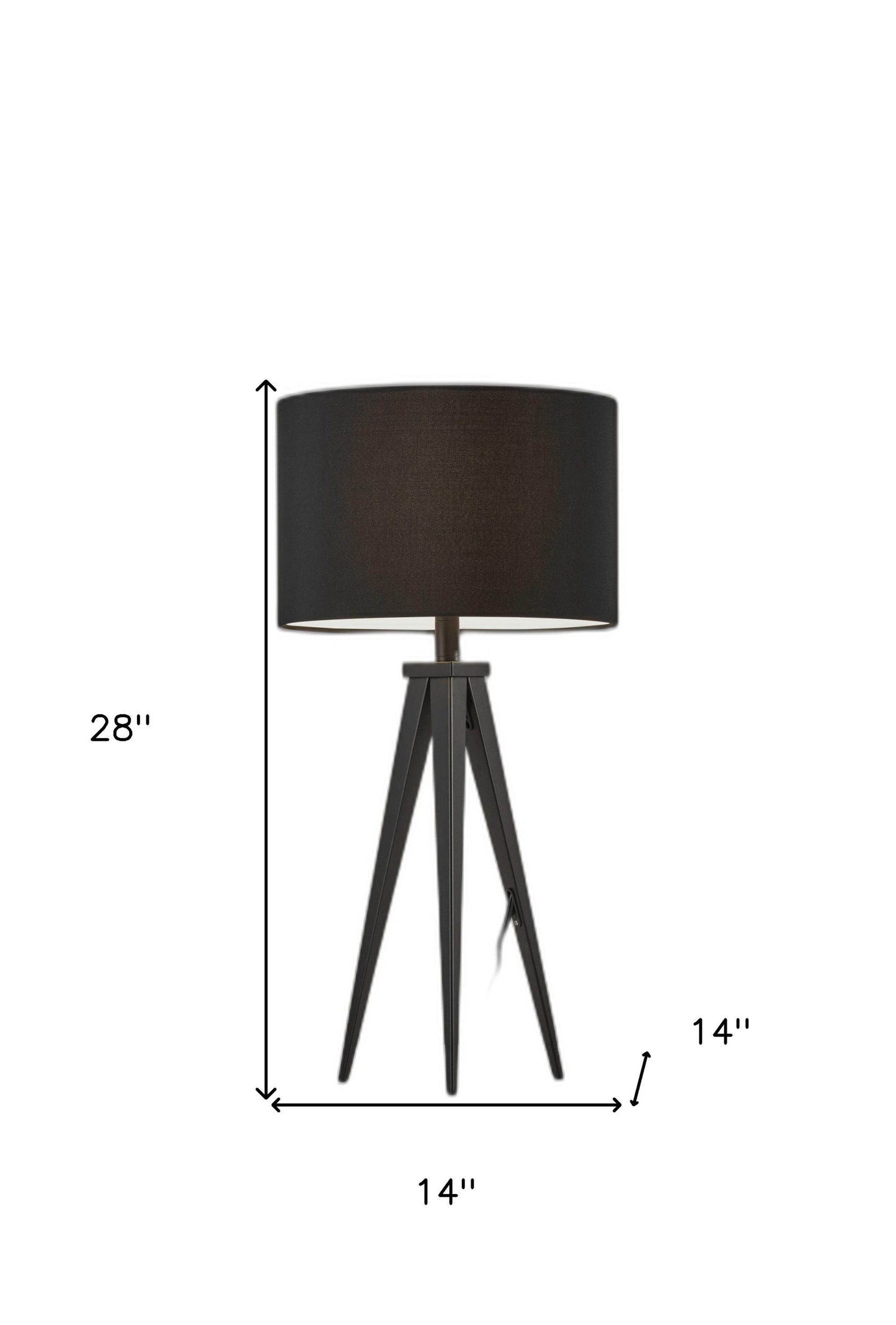 Treble Black Metal Table Lamp - Loft&Timber