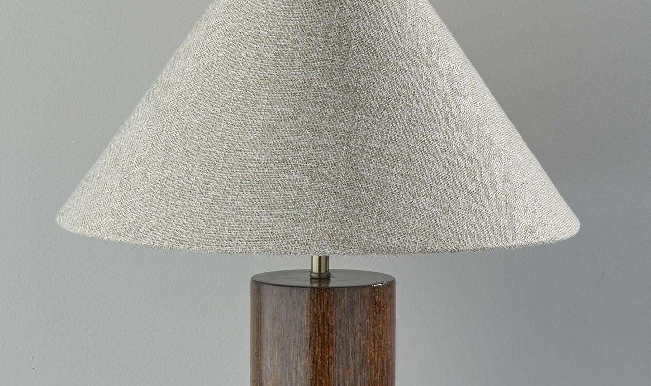 Canopy Walnut Wood Block Table Lamp-4