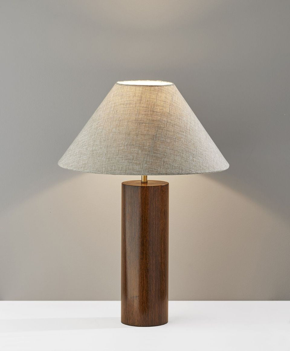 Canopy Walnut Wood Block Table Lamp-5