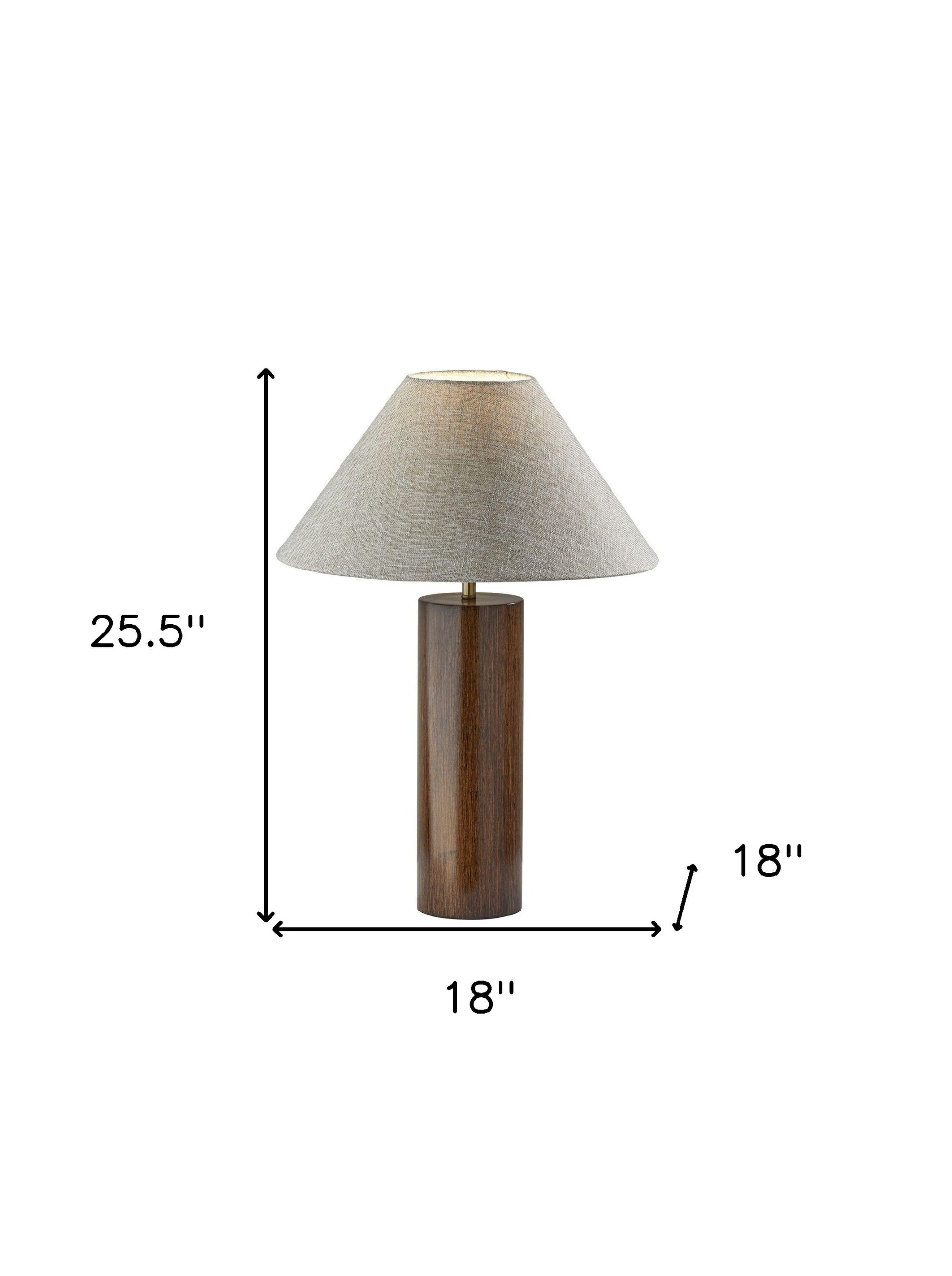 Canopy Walnut Wood Block Table Lamp-7