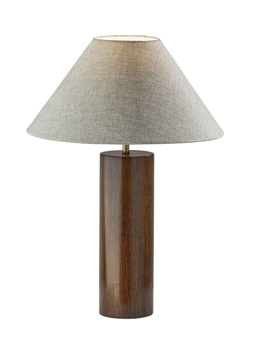 Canopy Walnut Wood Block Table Lamp - Loft&Timber