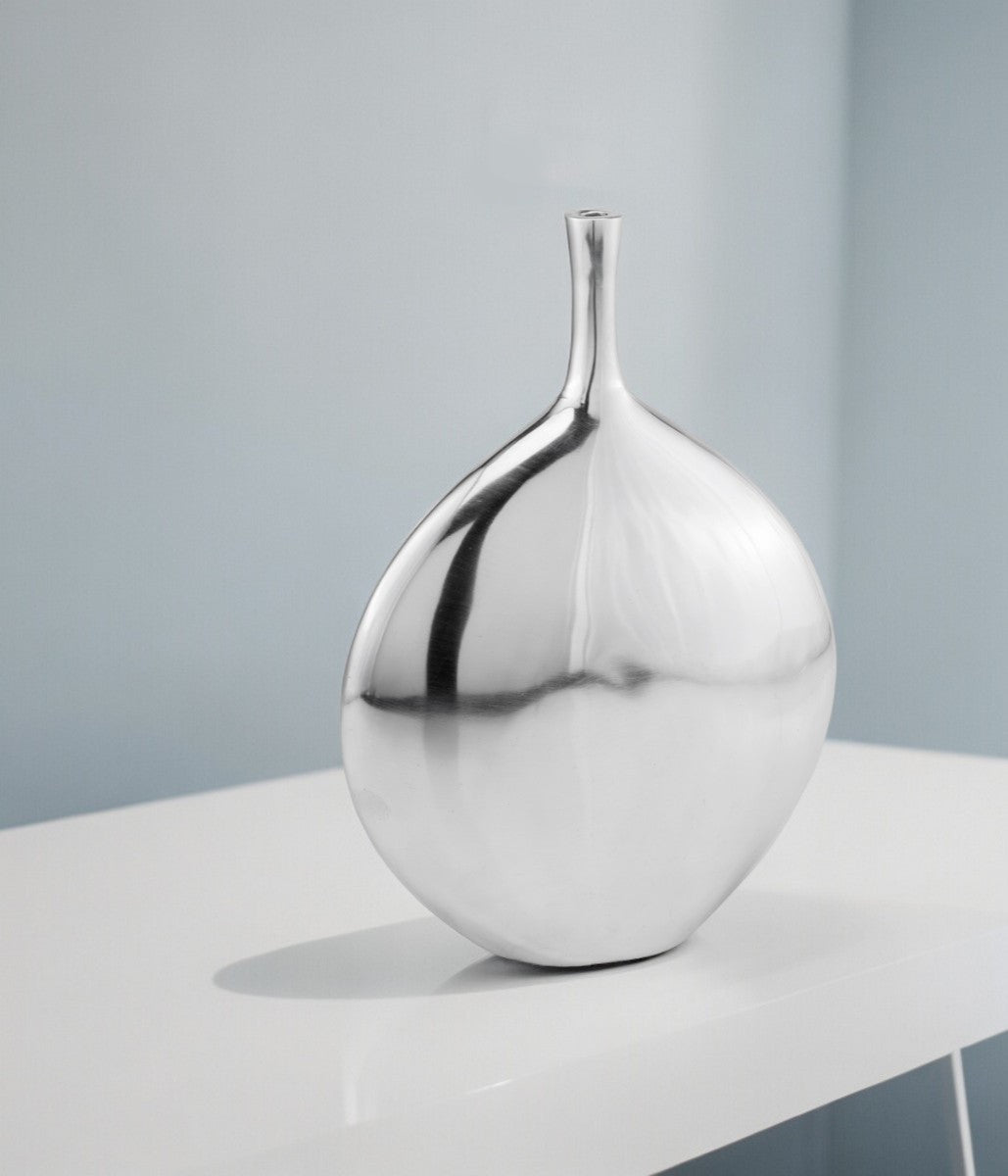 16" Silver Tulip Aluminum Table Vase - Loft&Timber