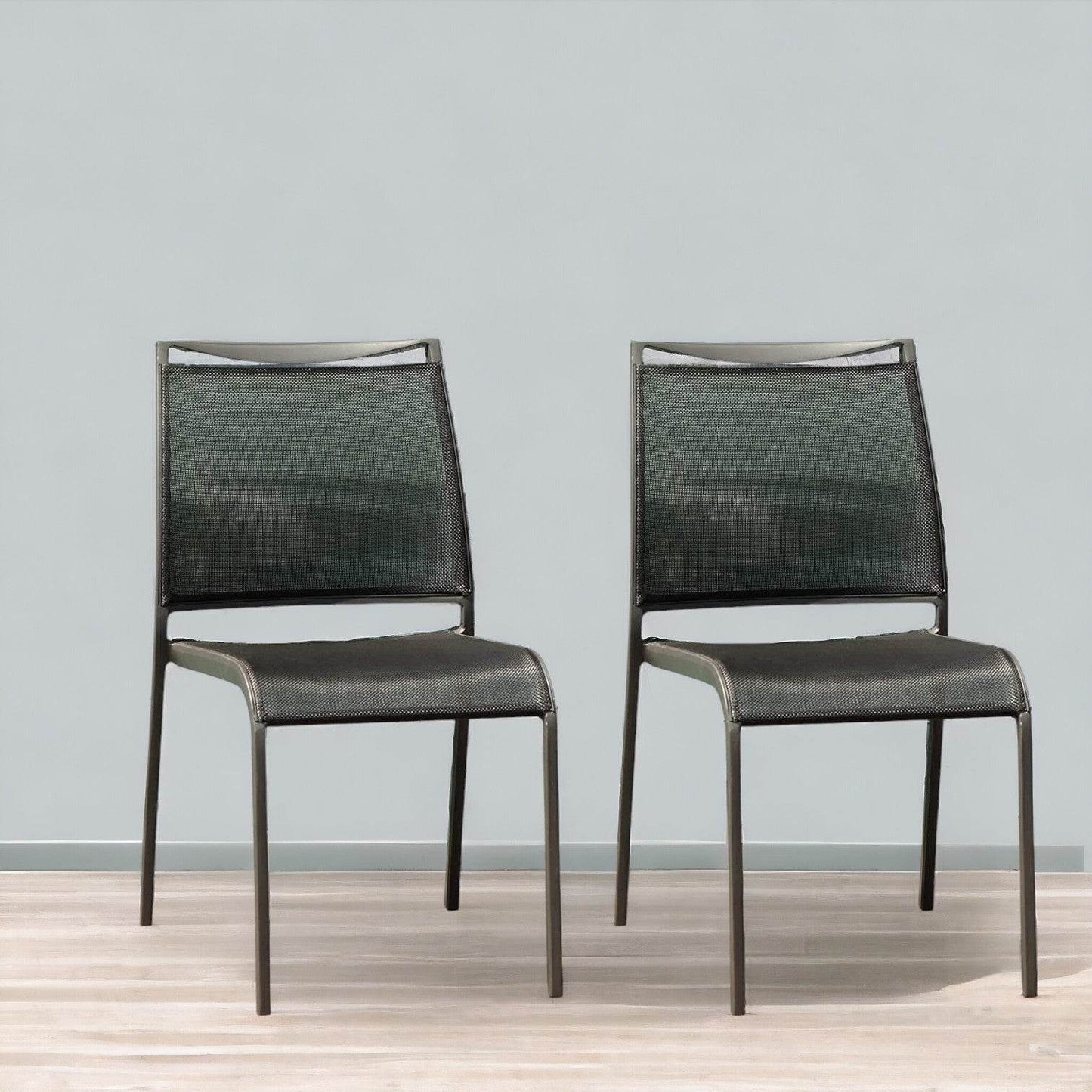 Set of Two Gray Dining Side Chairs - Loft&Timber