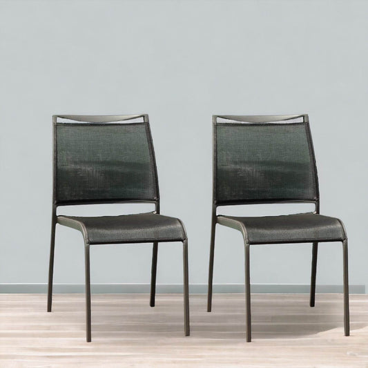 Set of Two Gray Dining Side Chairs - Loft&Timber