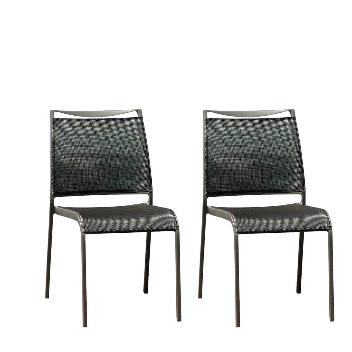 Set of Two Gray Dining Side Chairs - Loft&Timber