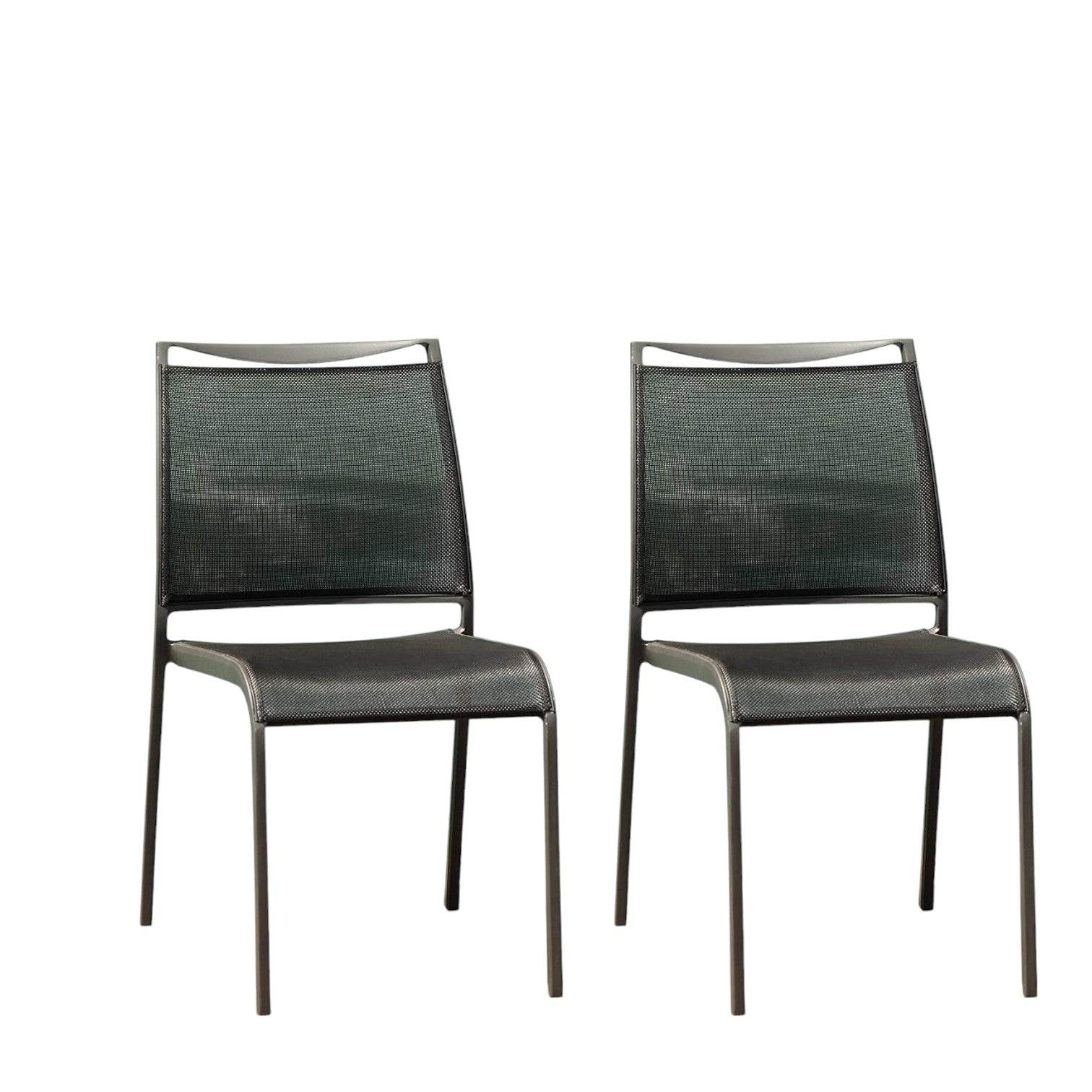 Set of Two Gray Dining Side Chairs - Loft&Timber