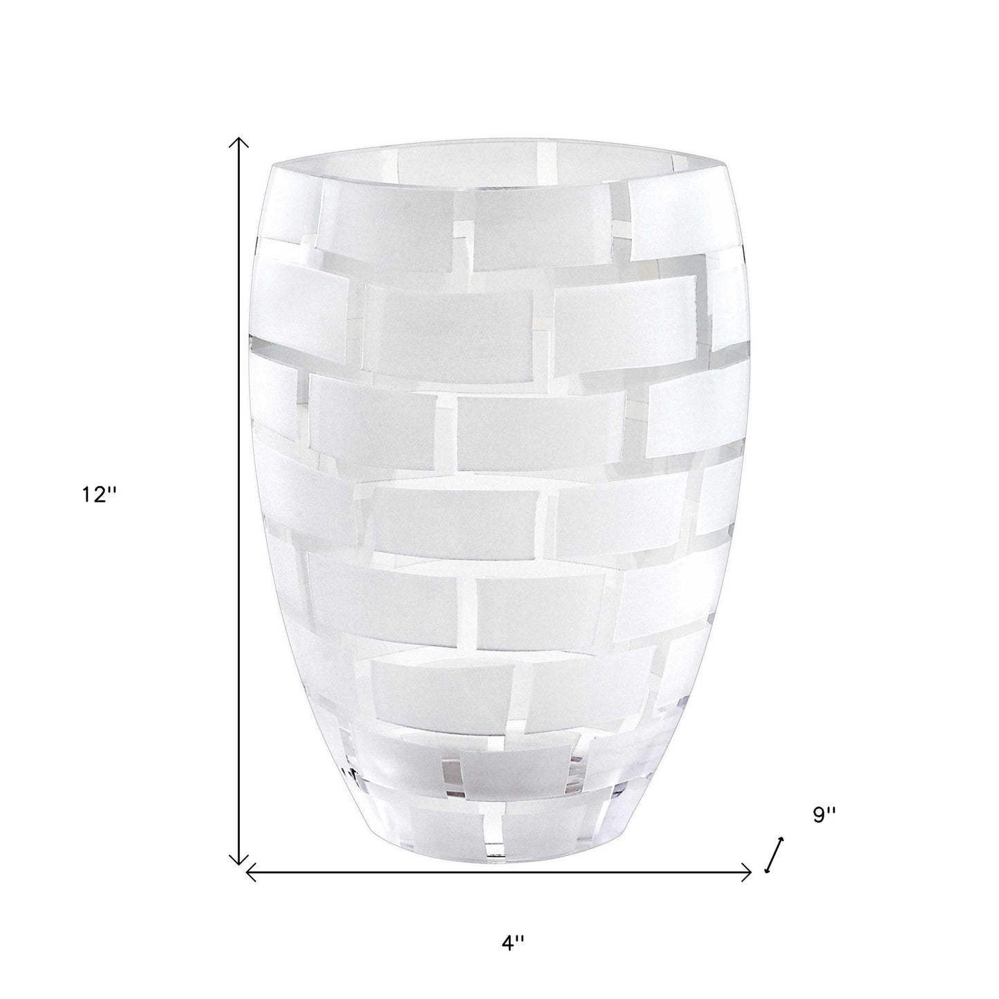 12" Clear Cylinder Lead Free Crystal Table Vase - Loft&Timber