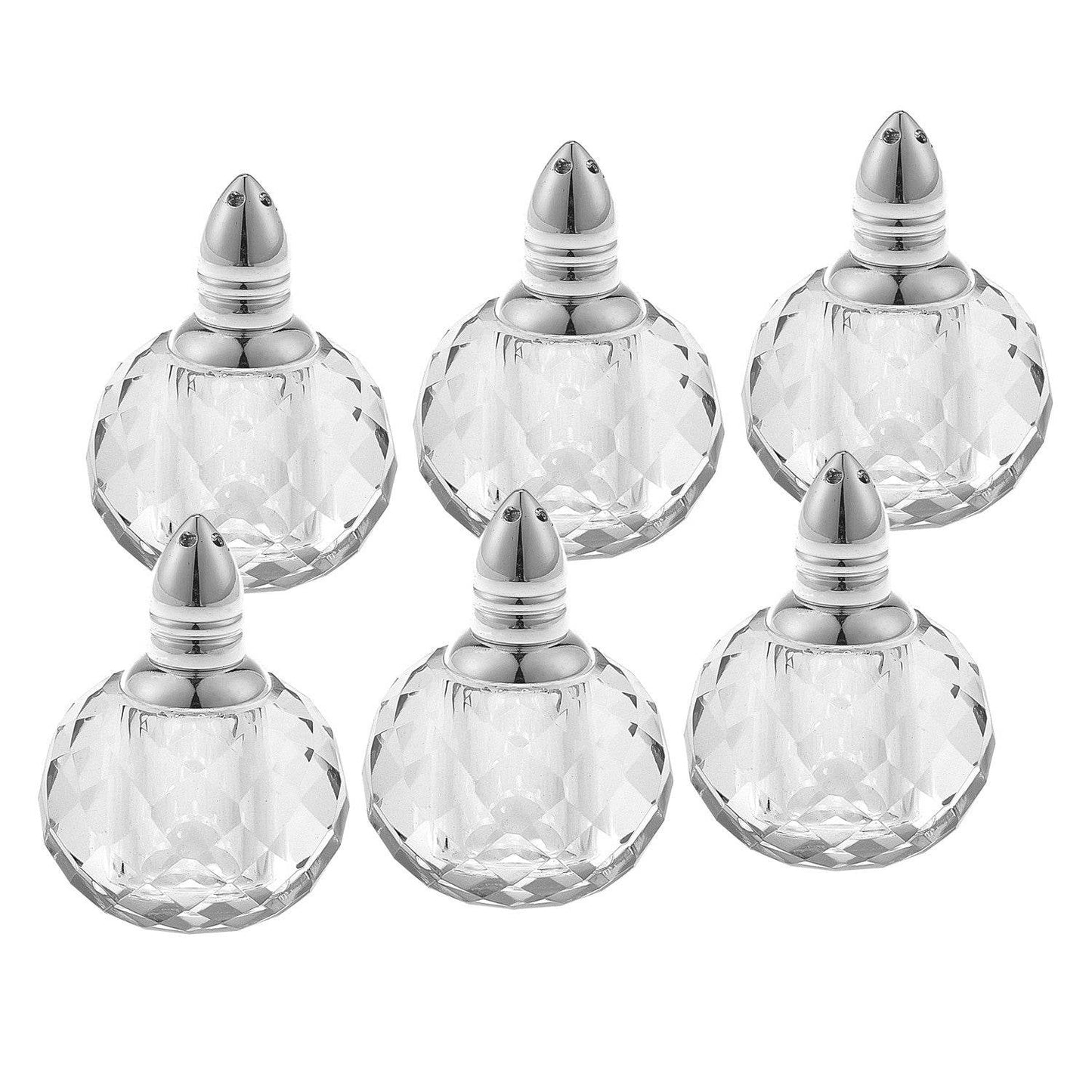 Individual Silver Crystal Zendra Design Salt And Peppers Gift Boxed 6 Pc Set - Loft&Timber