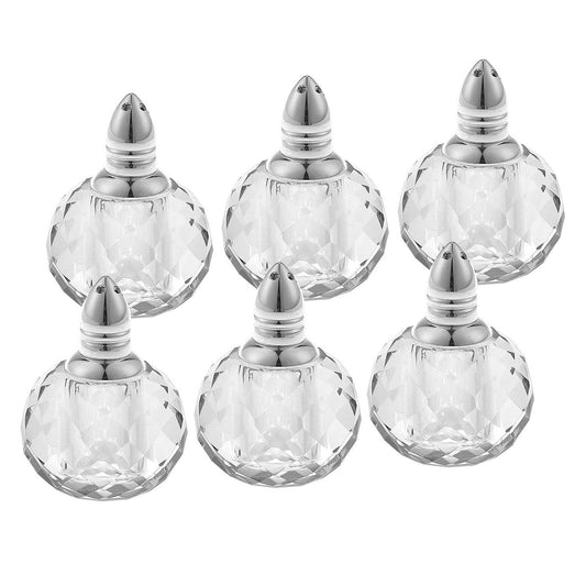 Individual Silver Crystal Zendra Design Salt And Peppers Gift Boxed 6 Pc Set - Loft&Timber