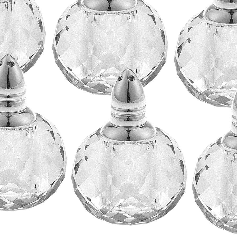 Individual Silver Crystal Zendra Design Salt And Peppers Gift Boxed 6 Pc Set - Loft&Timber