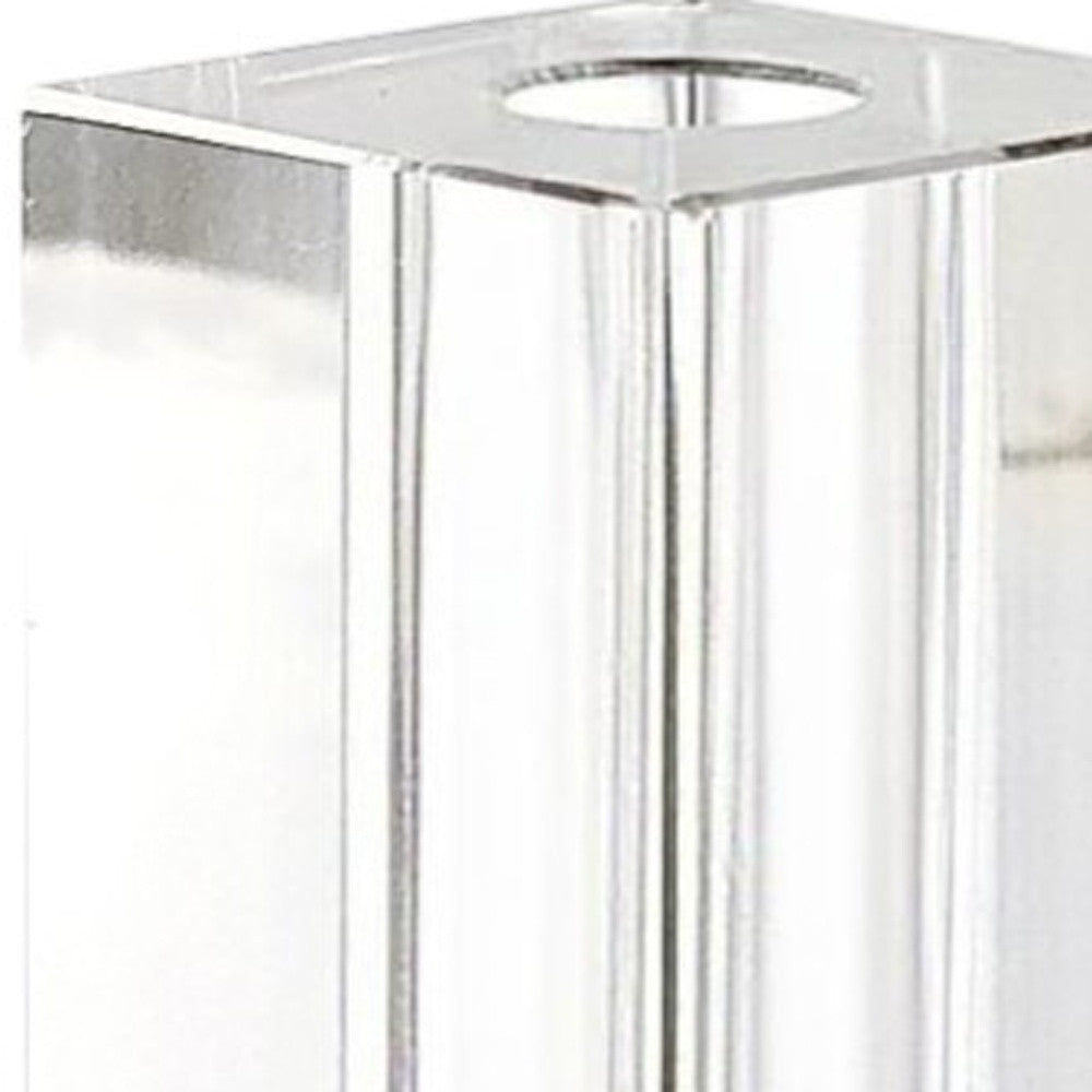 9" Clear Square Lead Free Crystal Table Vase - Loft&Timber