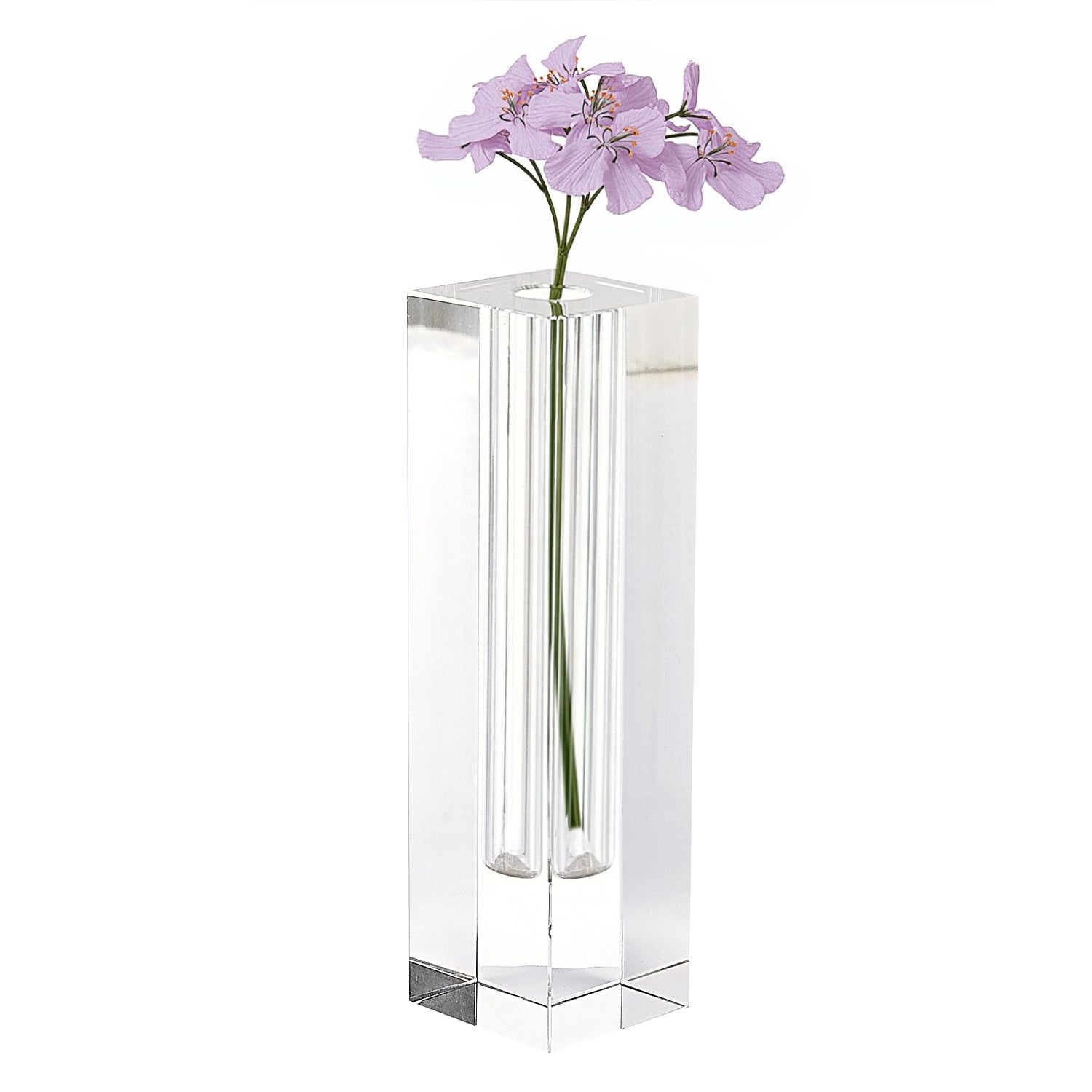 9" Clear Square Lead Free Crystal Table Vase - Loft&Timber