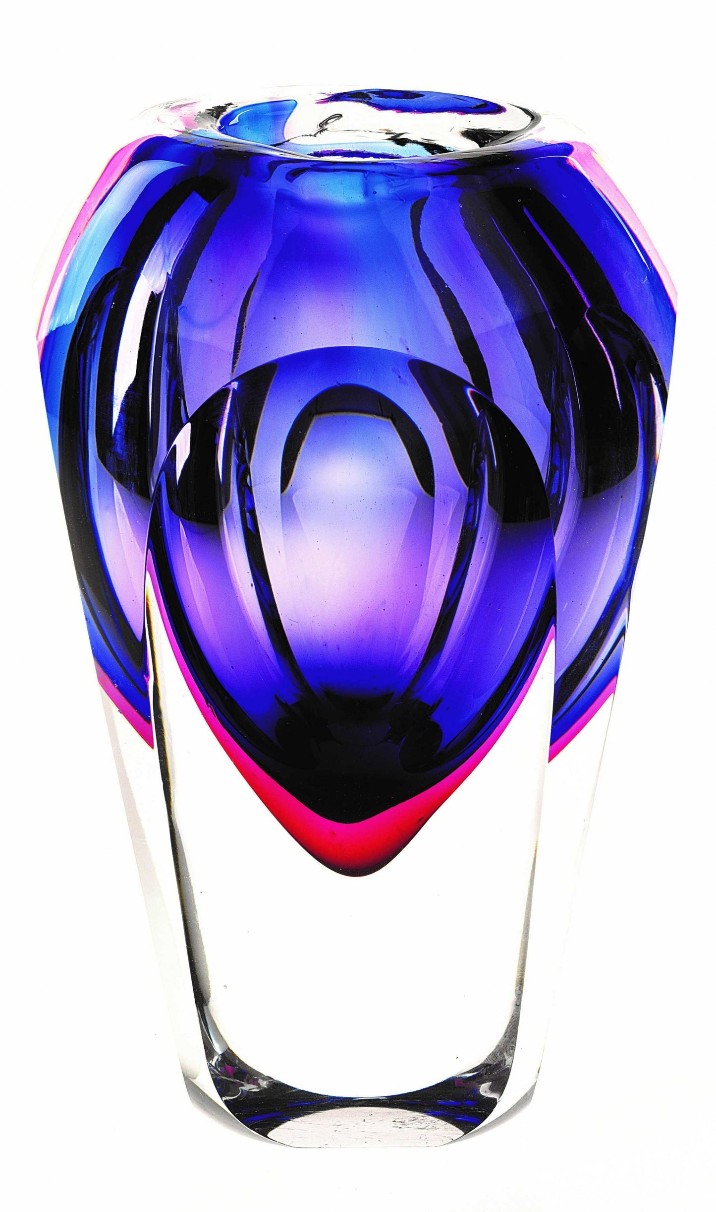 10" Purple Cylinder Crystal Glass Table Vase - Loft&Timber