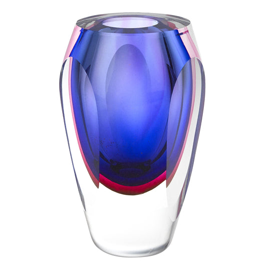 6" Clear And Purple Crystal Glass Table Vase - Loft&Timber