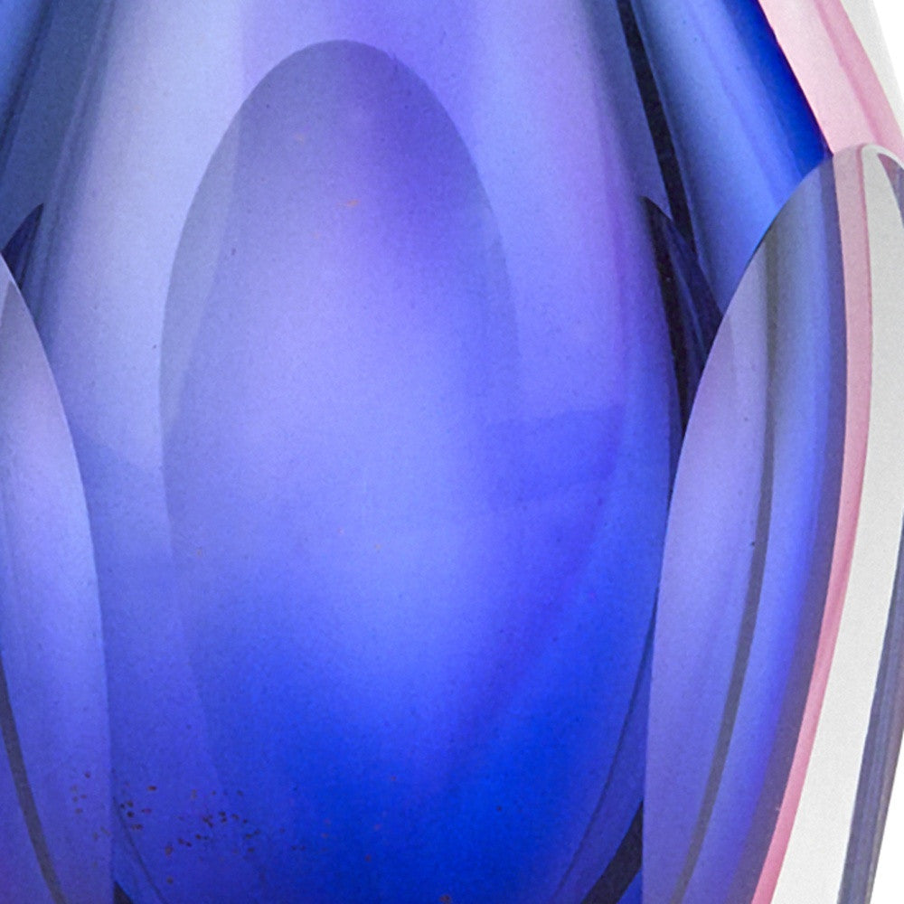 6" Clear And Purple Crystal Glass Table Vase - Loft&Timber