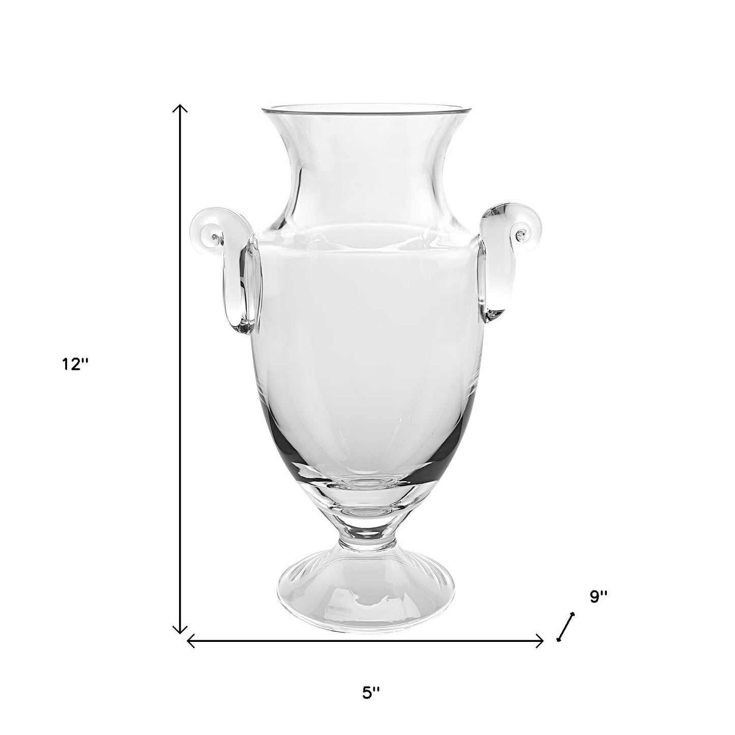 12" Clear Cylinder Lead Free Crystal Table Vase - Loft&Timber