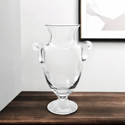 12" Clear Cylinder Lead Free Crystal Table Vase - Loft&Timber