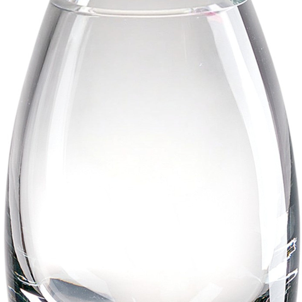9" Clear Oval Lead Free Crystal Table Vase - Loft&Timber